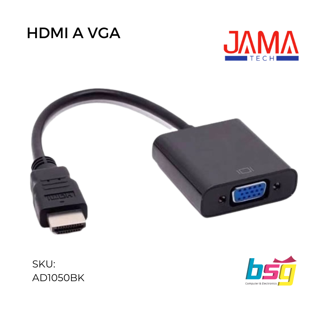 ADAPTADOR HDMI A VGA JAMA-TECH – BSG Group, Computers & Electronics