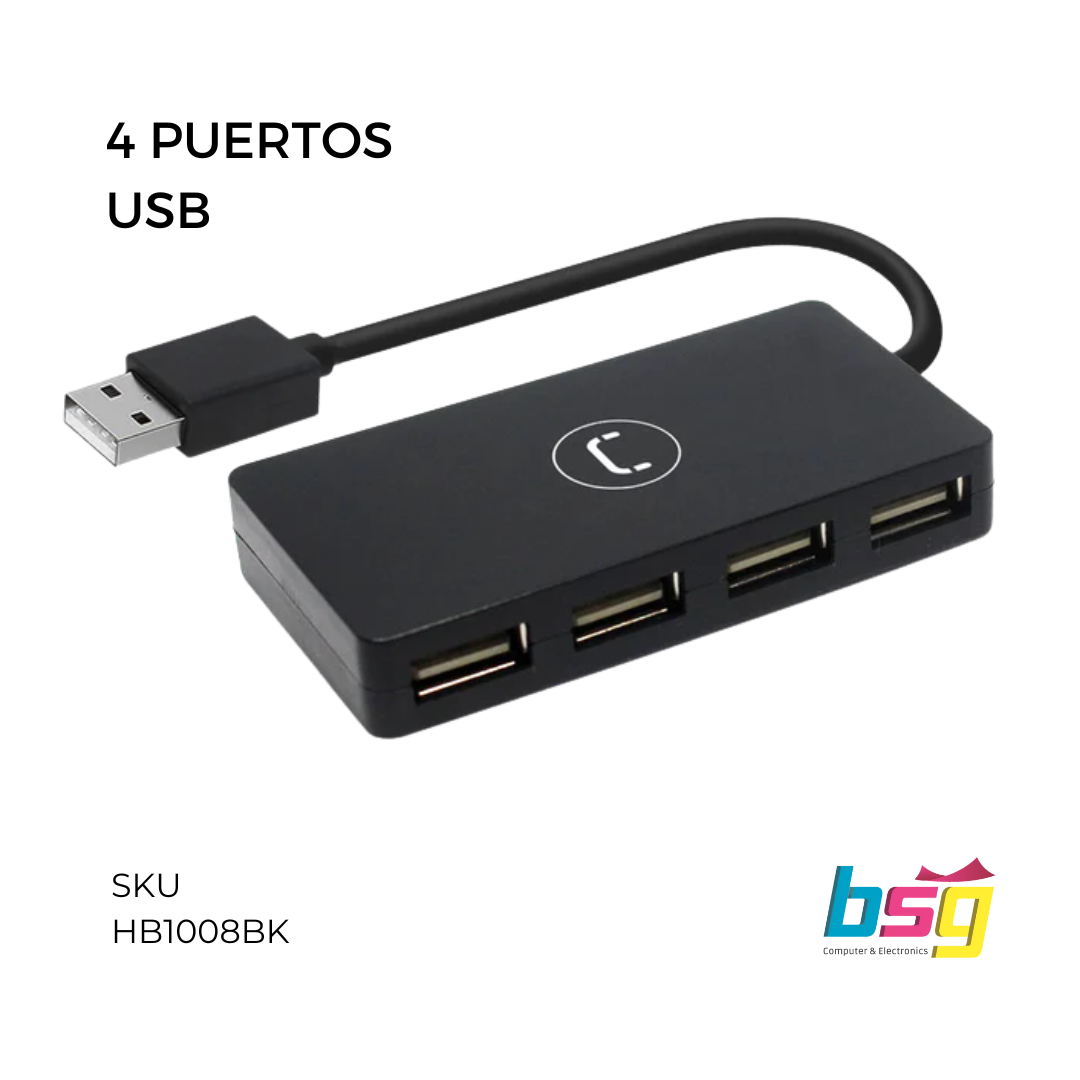 OcioDual HUB USB de 4 Puertos 3.0 Negro con Interruptor