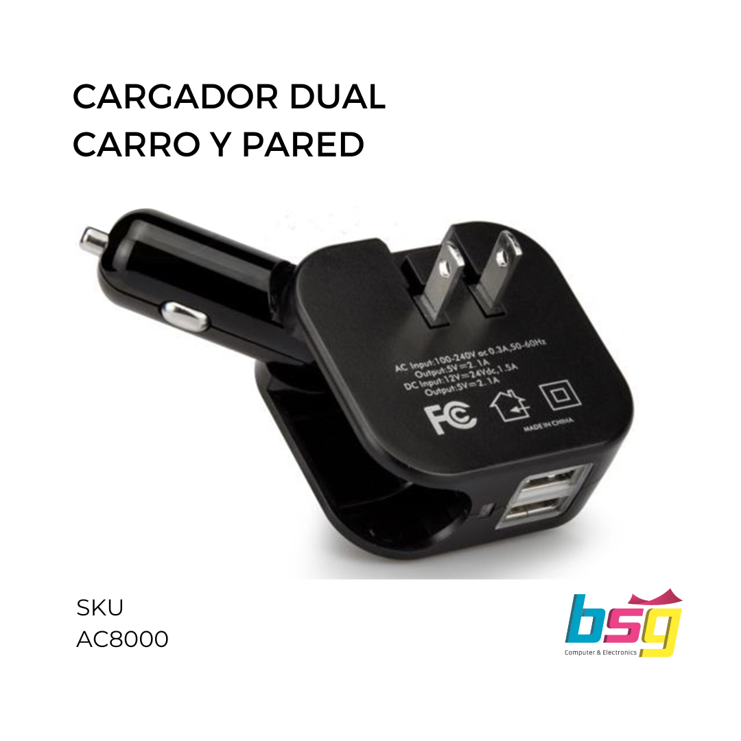 CARGADOR UNIVERSAL P/CELULAR 1000MA/USB – NEGRO – Leo Car Store
