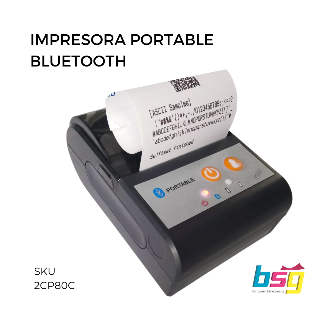 Impresora Bluetooth portátil térmica 80mm