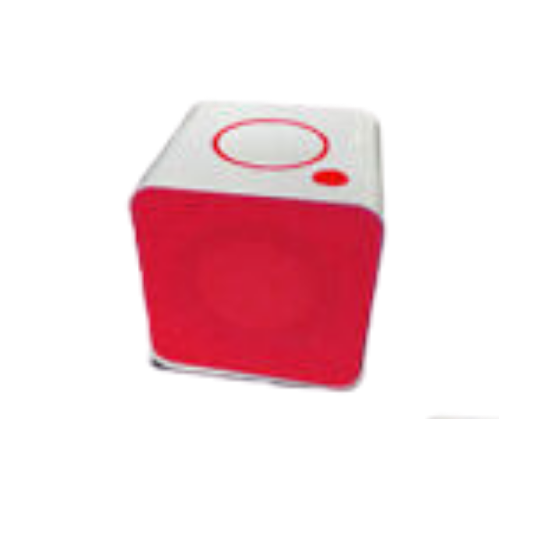 BOCINA BLUETOOTH CUBO ROJA