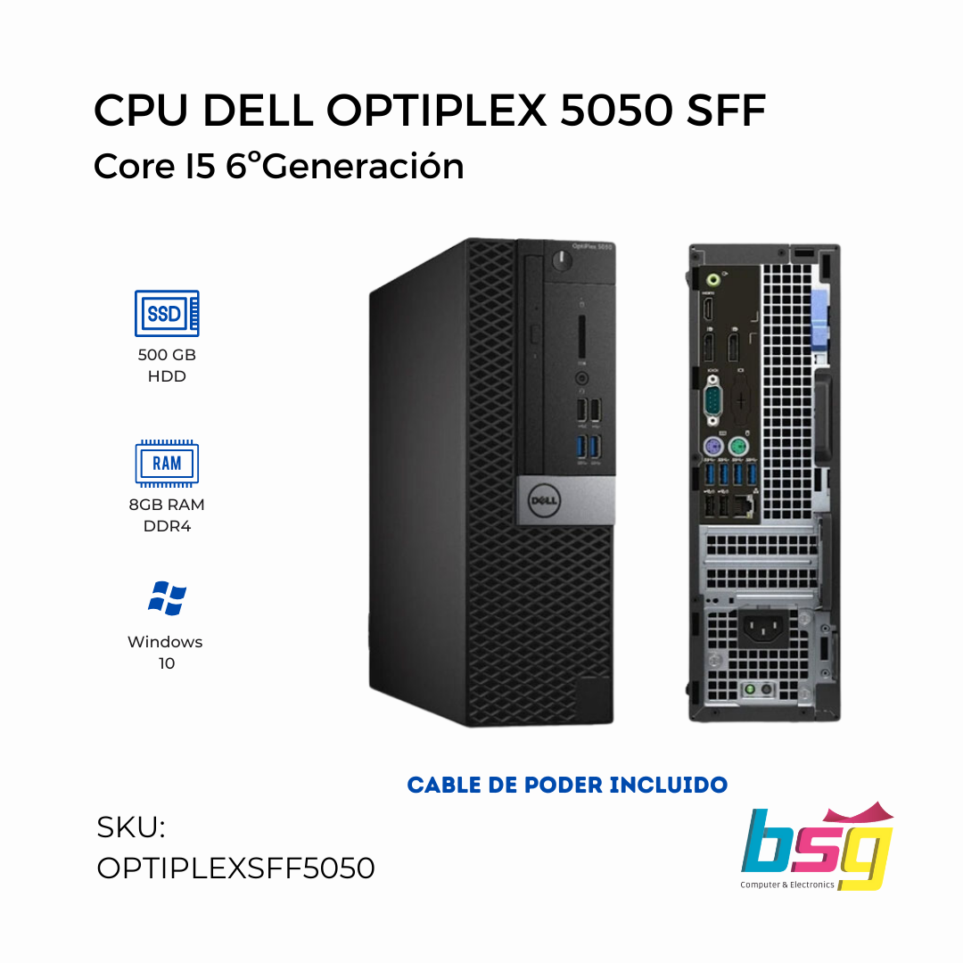 CPU DELL OPTIPLEX 5050 SFF Core I5 6ºGENERACION