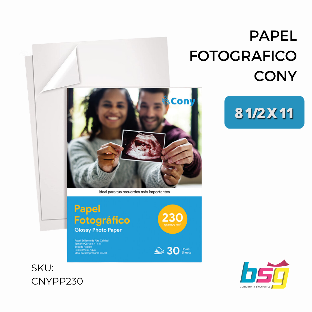 PAPEL FOTOGRAFICO CONY 230 GR. BRILLANTE