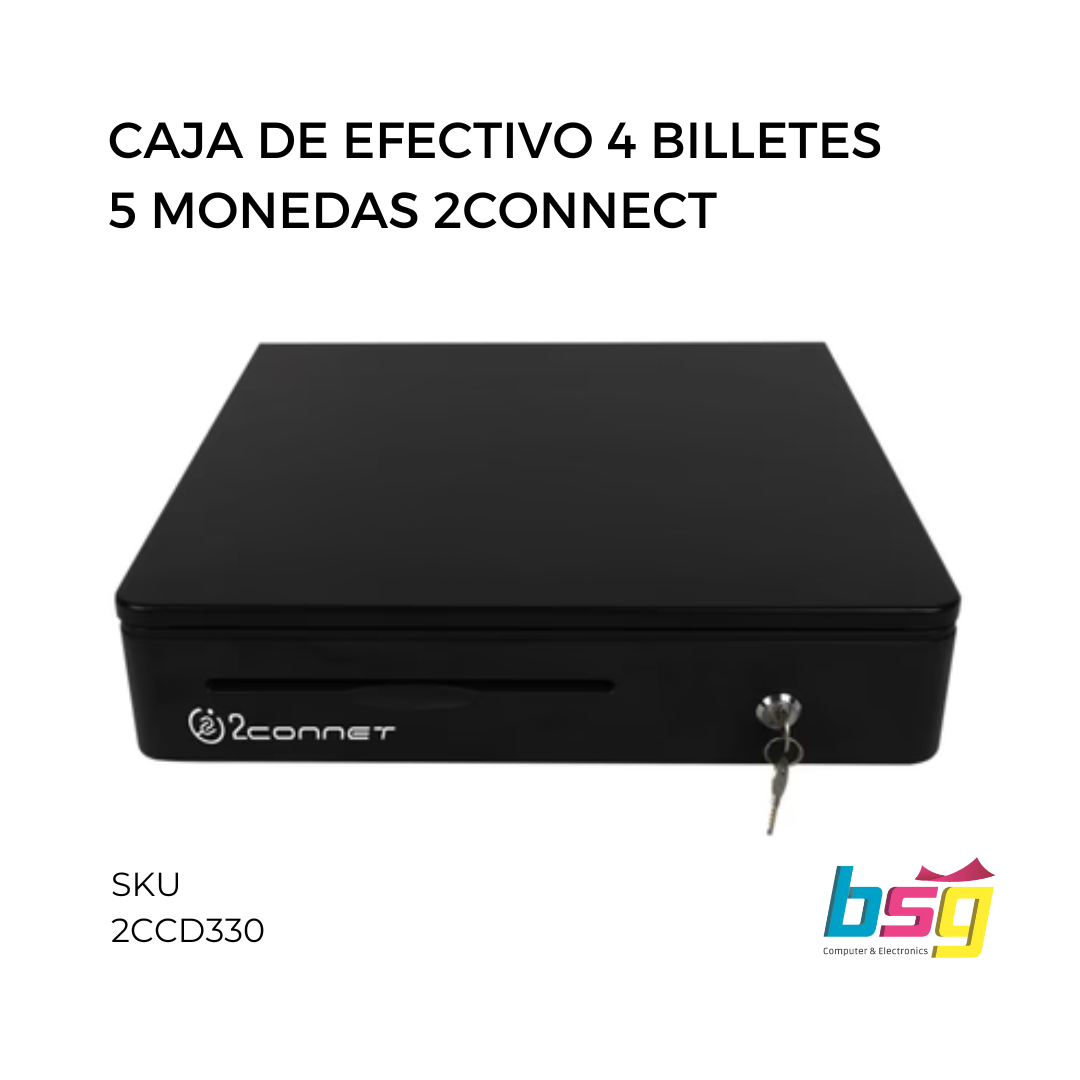 CAJA DE EFECTIVO 4 BILLETES - 5 MONEDAS 2CONNECT