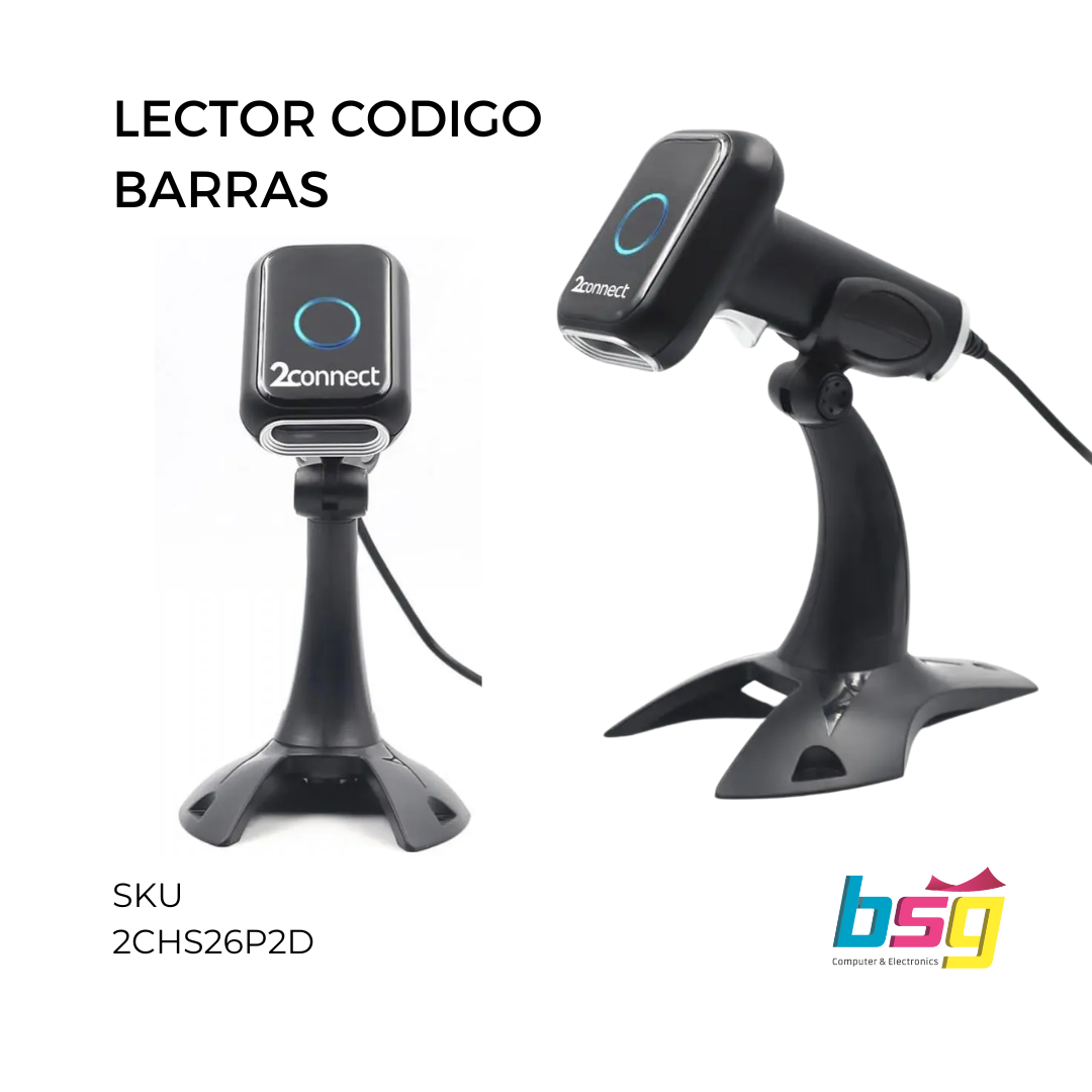 LECTOR DE CODIGO DE BARRAS 2D 2CONNECT