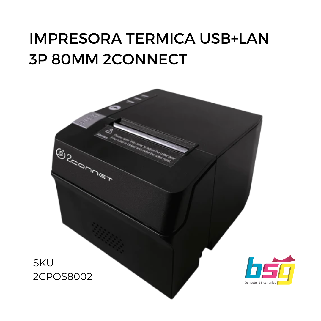 IMPRESORA TERMICA USB+LAN 3P 80MM  2CONNECT