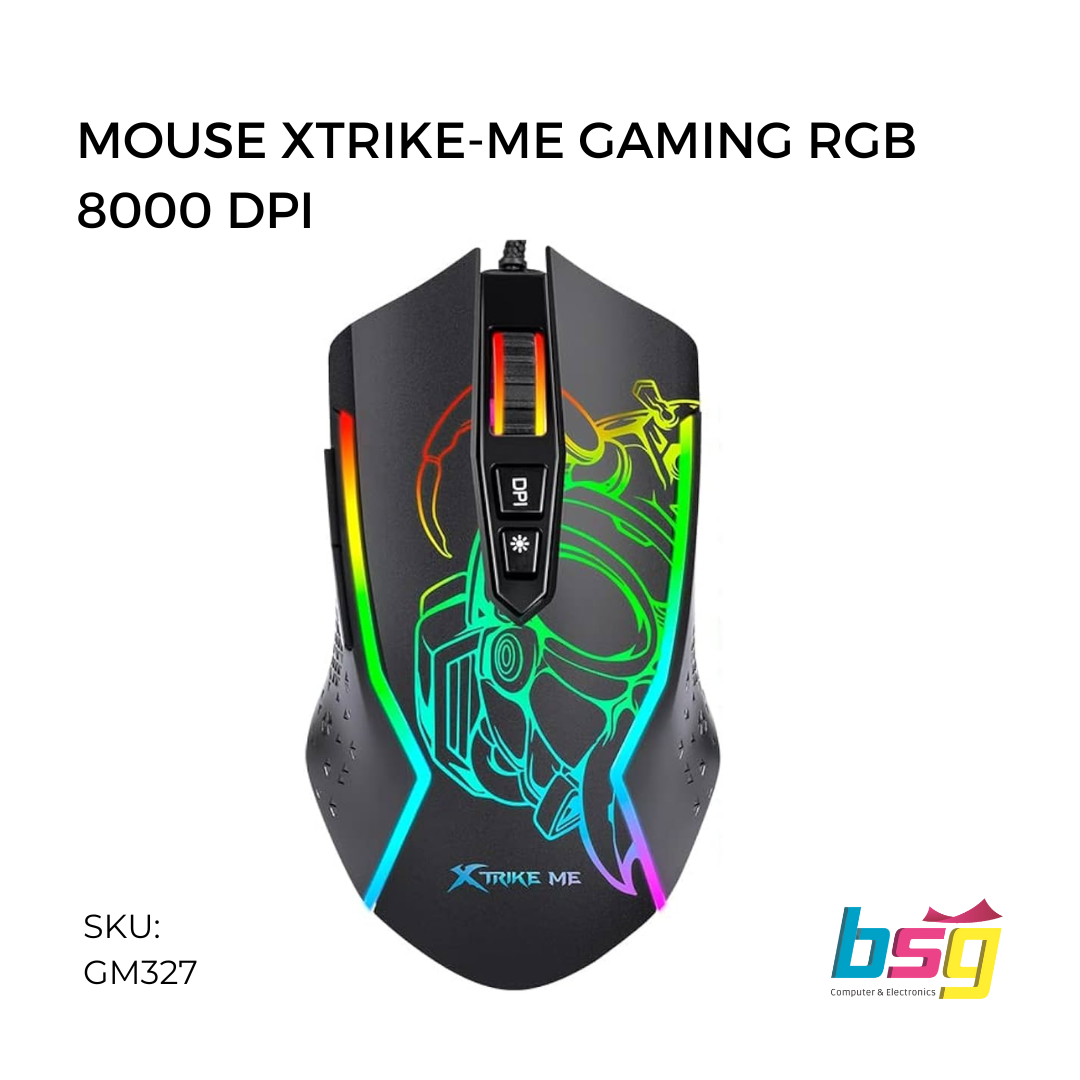 MOUSE XTRIKE-ME GAMING RGB 8000 DPI