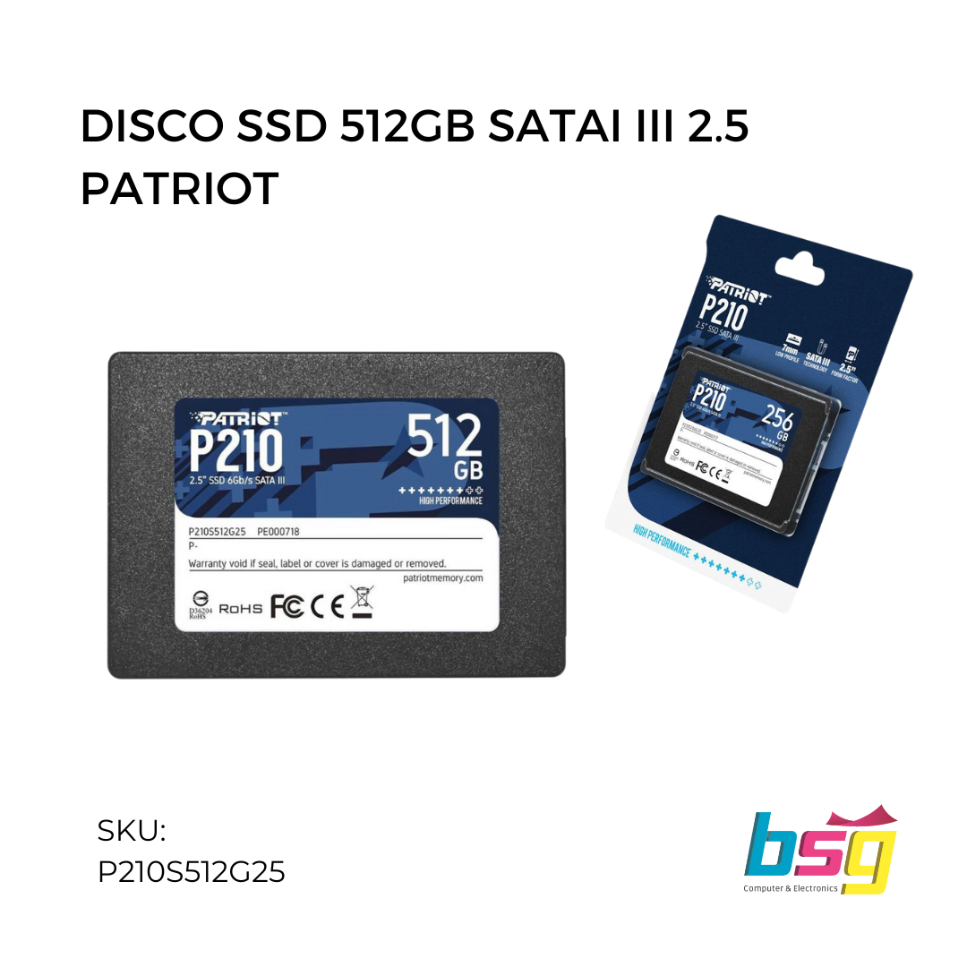 DISCO SSD 512GB SATAI III 2.5 PATRIOT