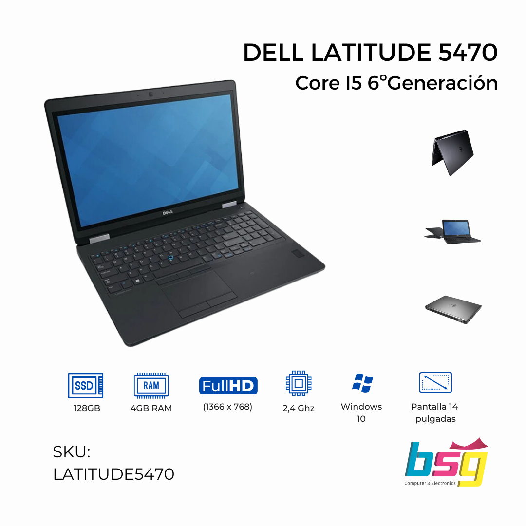 LAPTOP DELL LATITUDE 5470 Core I5 de 6º generación