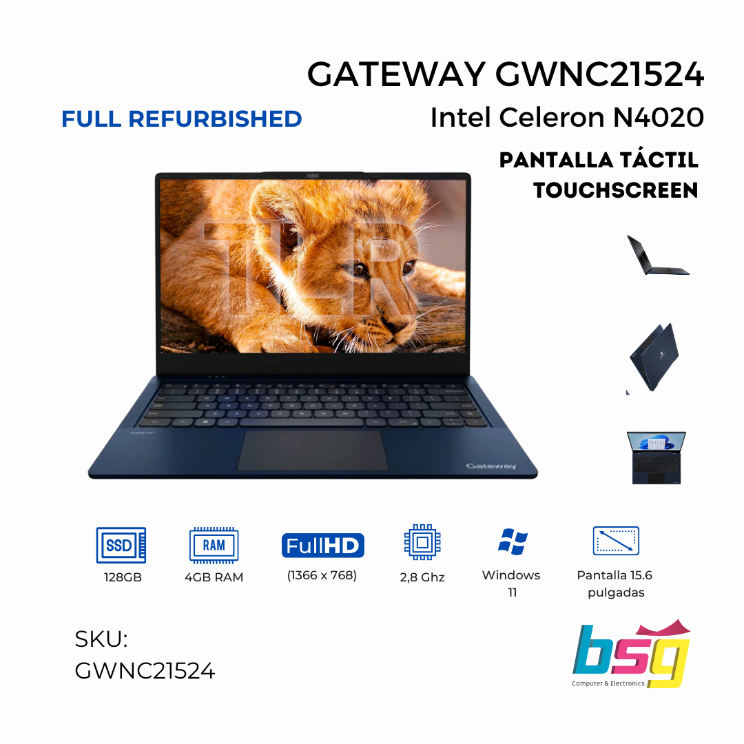 LAPTOP GATEWAY GWNC21524 Intel Celeron N4020 con pantalla táctil