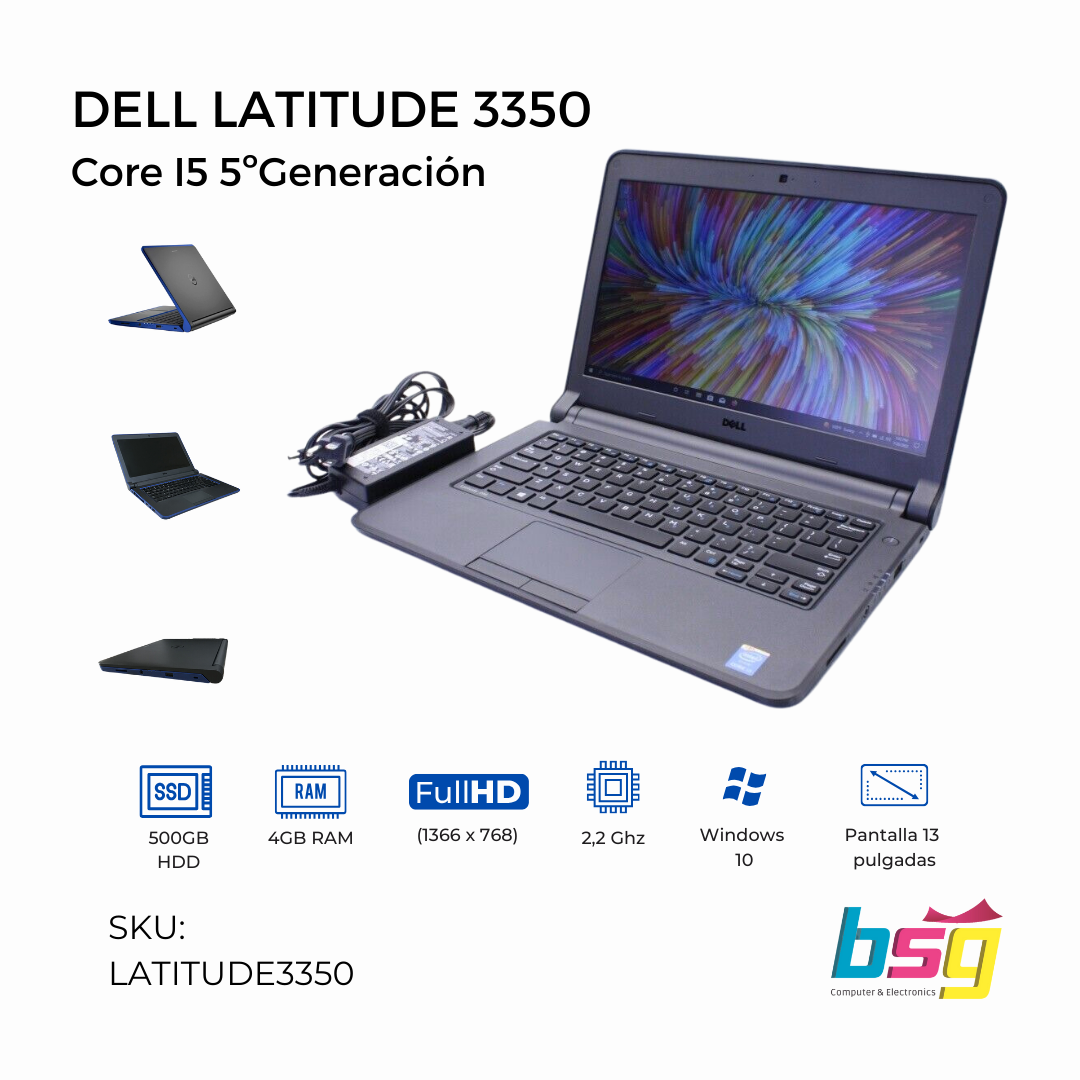 LAPTOP DELL LATITUDE 3350 Core I5 5º Generación