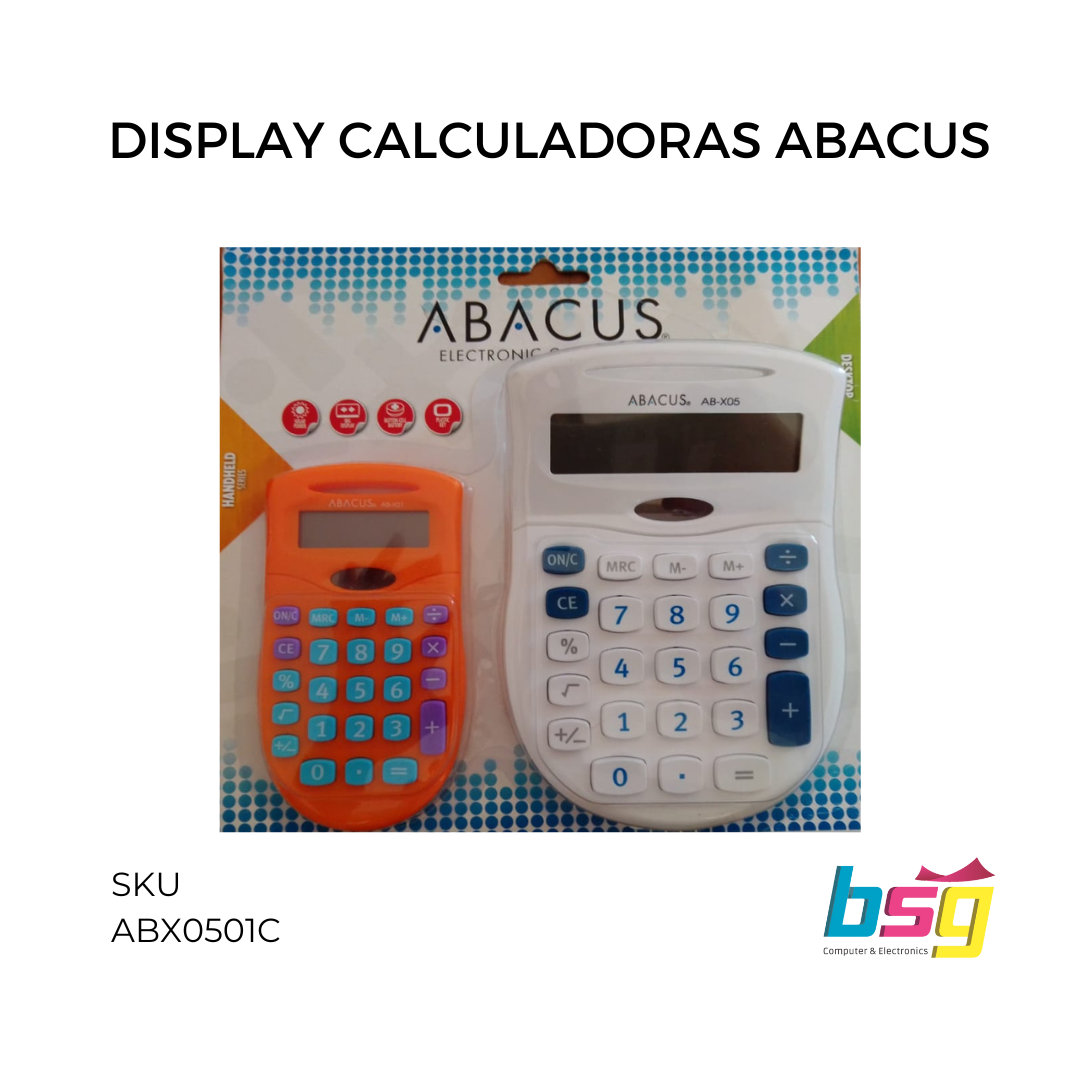 DISPLAY DE CALCULADORAS DE MESA ABACUS