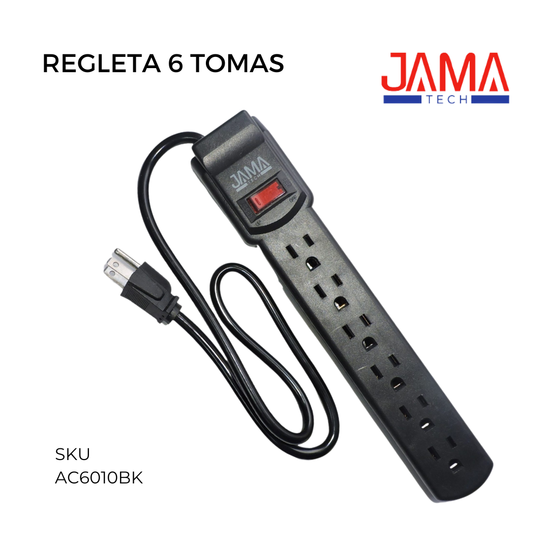 REGLETA 6 TOMAS 825 WATTS JAMATECH