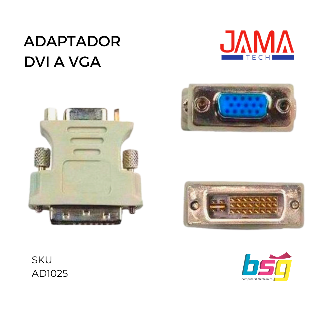 ADAPTADOR DVI A VGA JAMA TECH