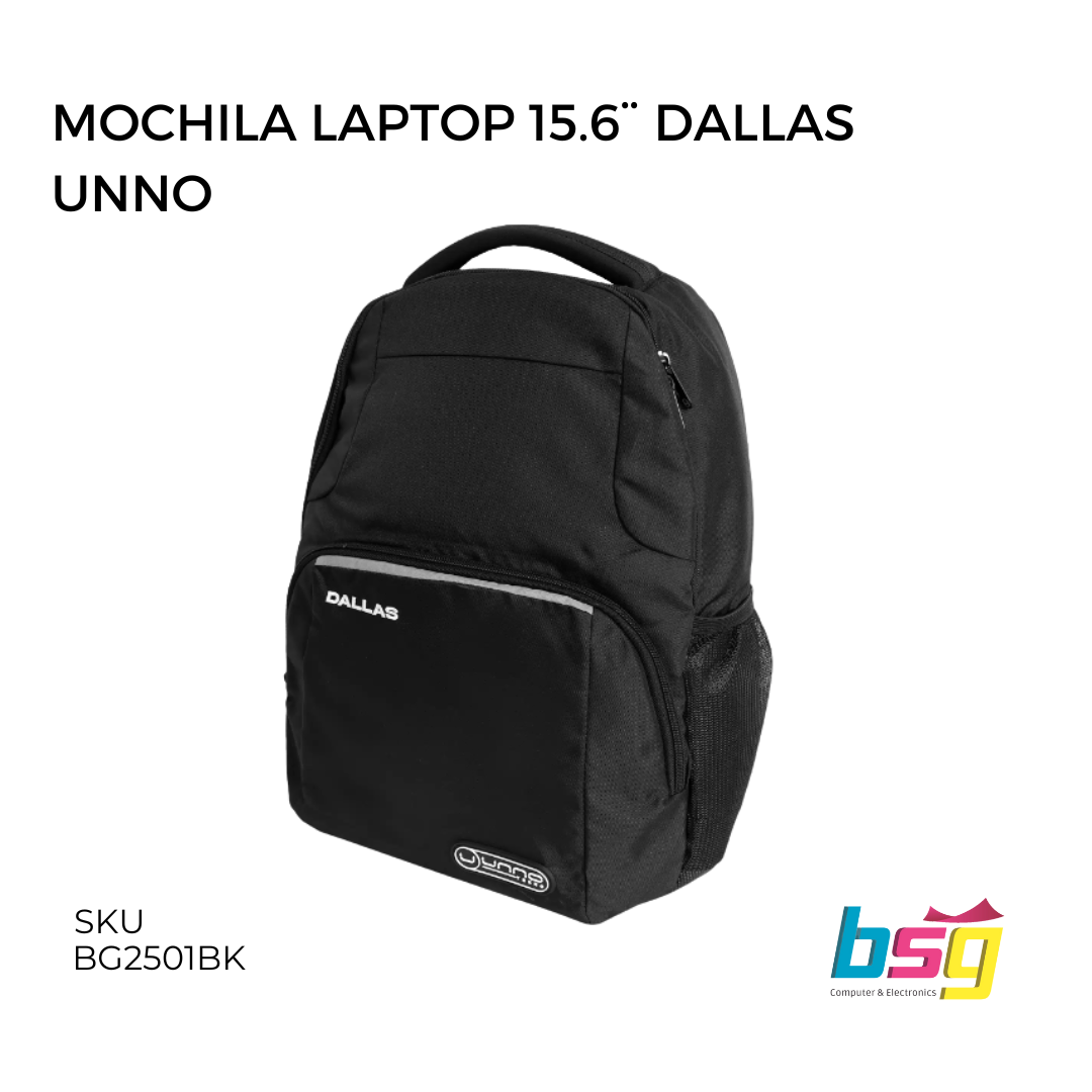 MOCHILA LAPTOP 15.6¨DALLAS NEGRA UNNO