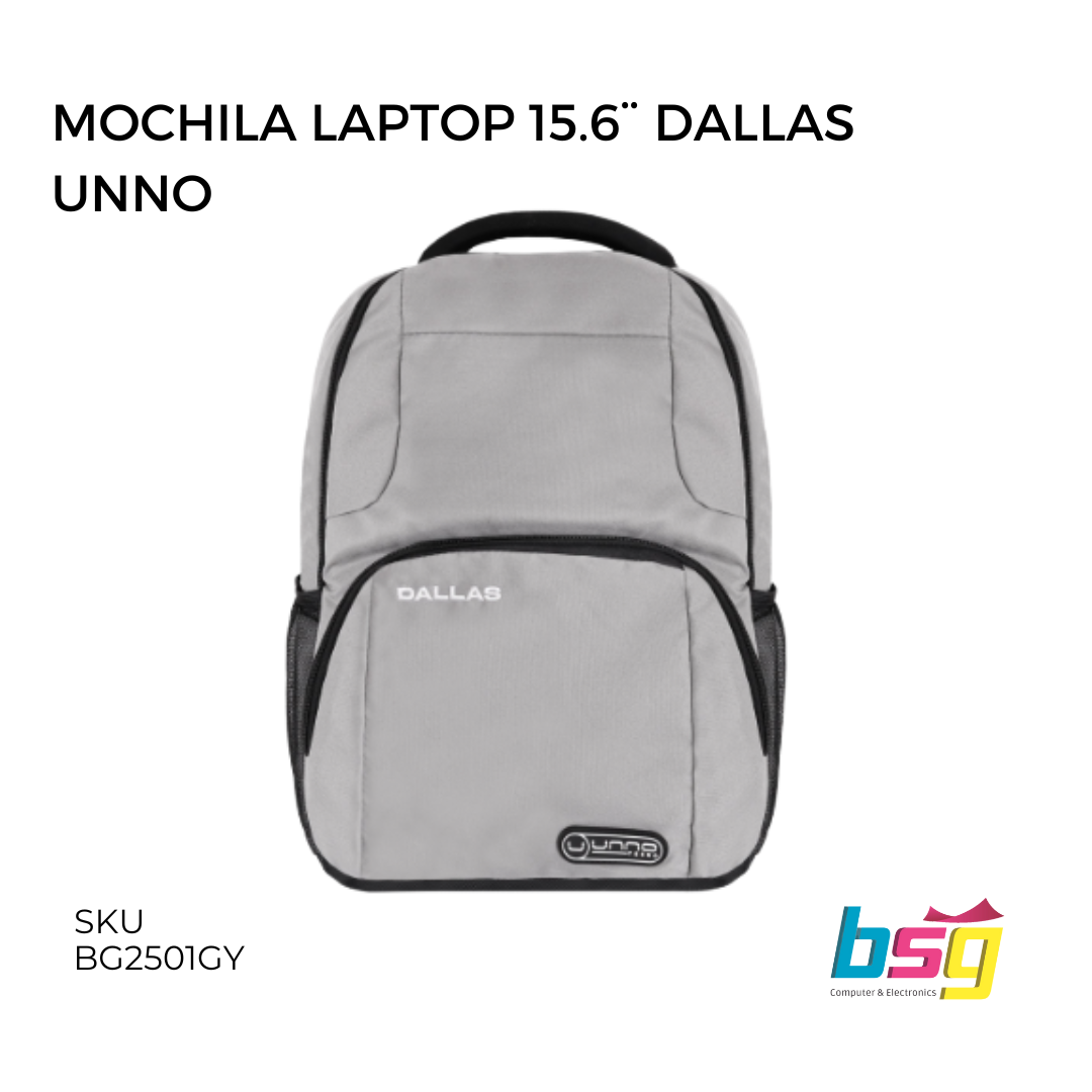 MOCHILA LAPTOP 15.6¨ DALLAS GRIS UNNO