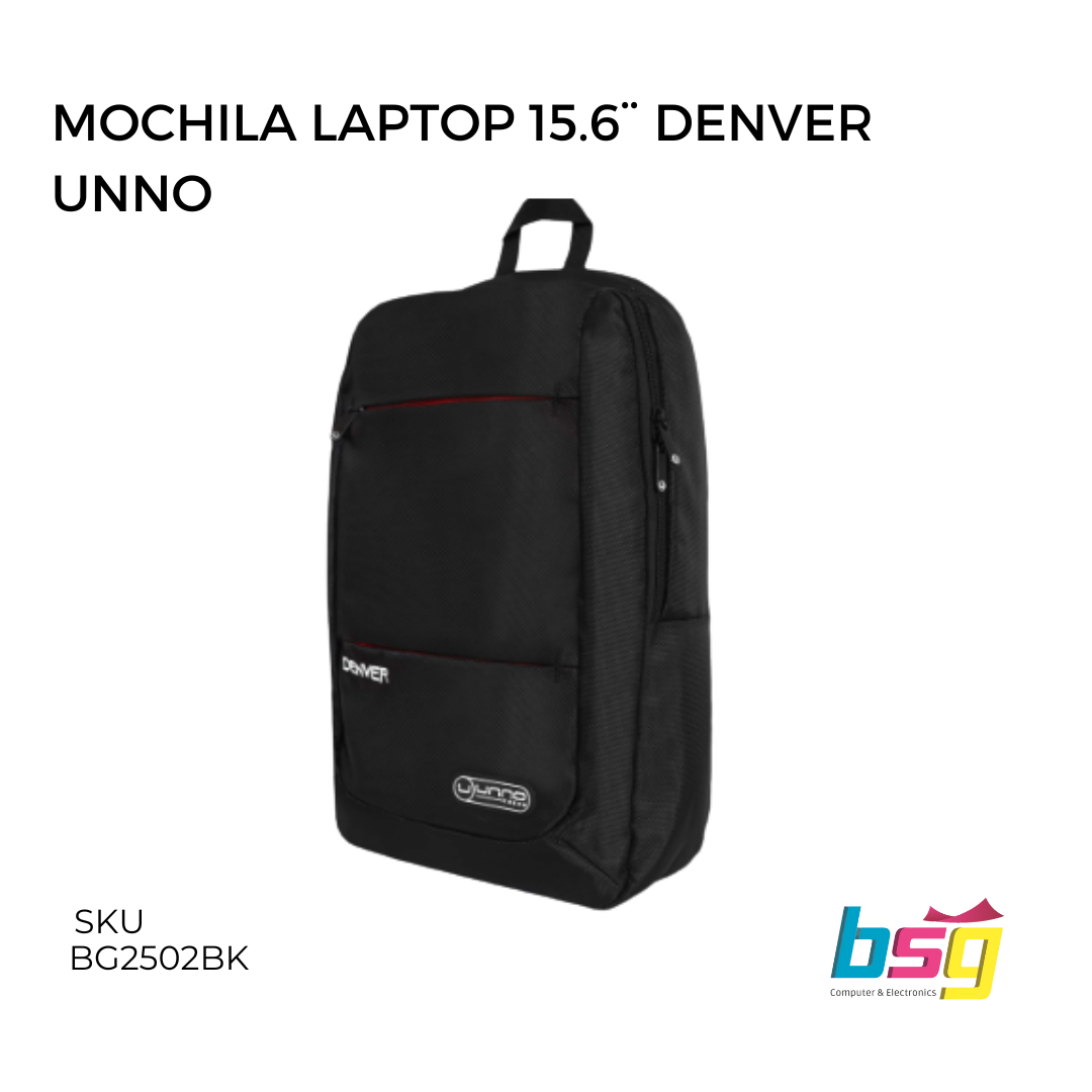 MOCHILA LAPTOP 15.6¨ DENVER NEGRA UNNO