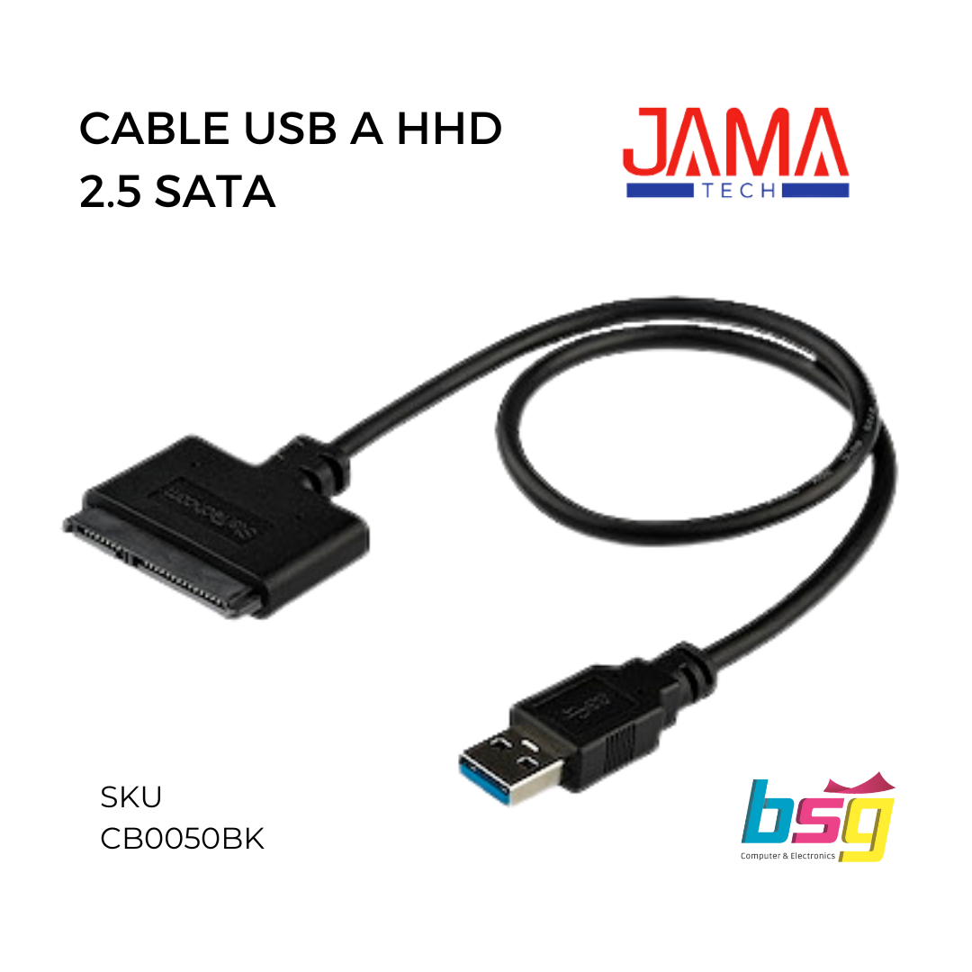 CABLE USB A HHD 2.5 SATA NEGRO JAMA TECH