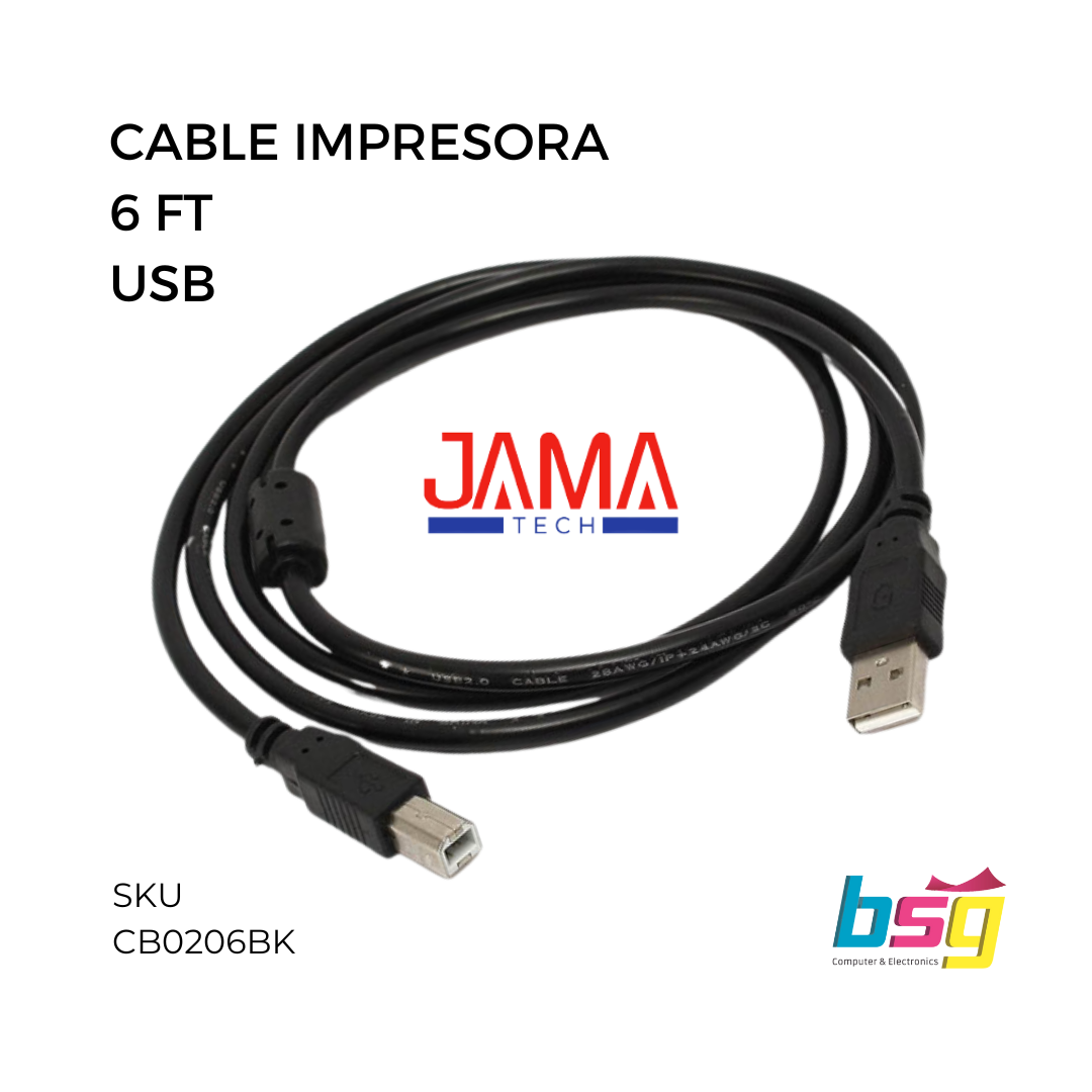 CABLE DE IMPRESORA 6FT JAMA