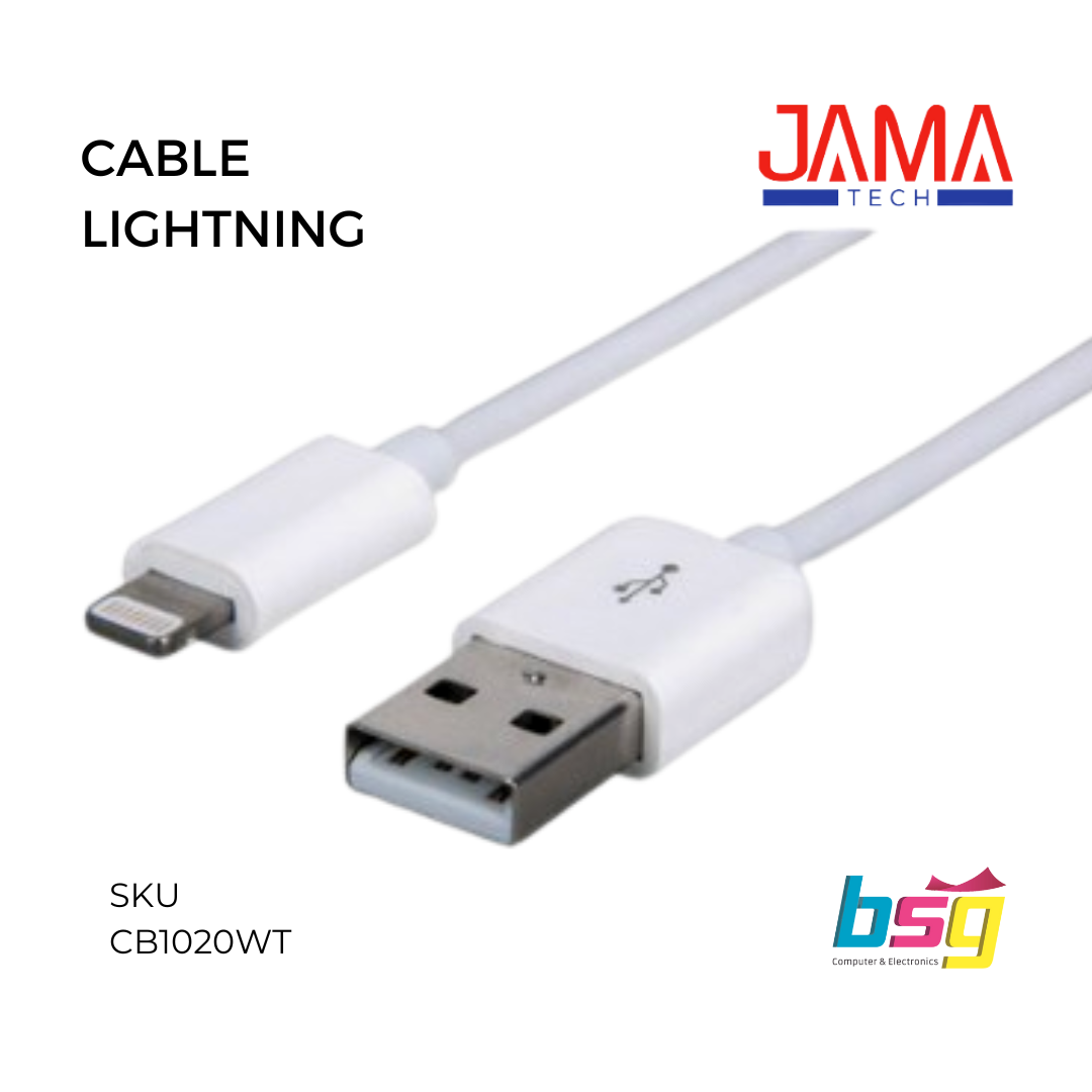 CABLE USB A LIGTHNING BLANCO JAMATECH