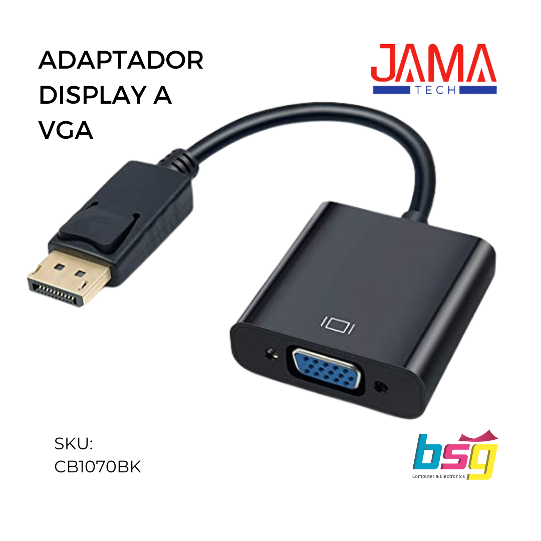 ADAPTADOR DISPLAY PORT A VGA JAMATECH