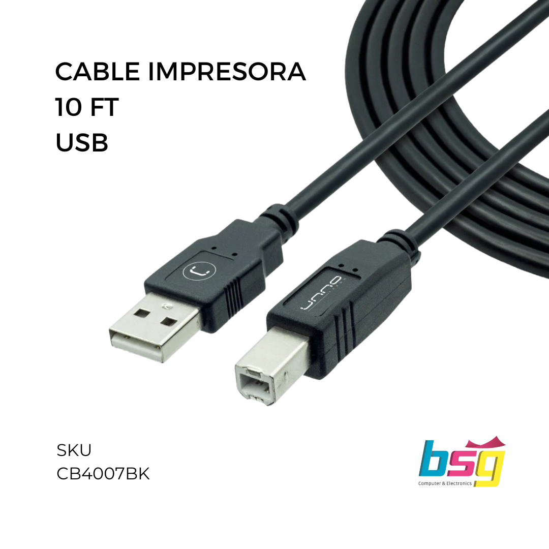 CABLE DE IMPRESORA 10 FT UNNO