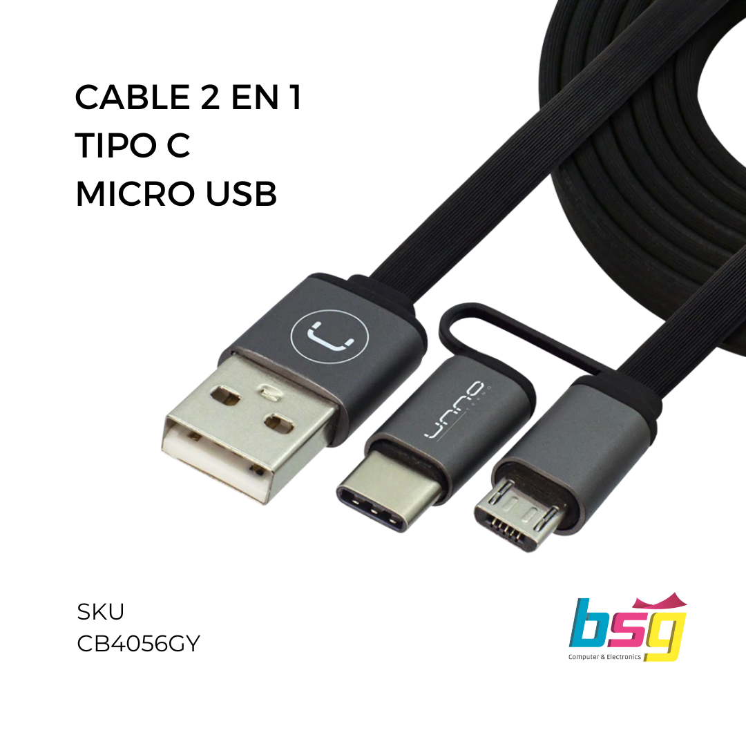 CABLE 2 EN 1 TIPO C Y MICRO