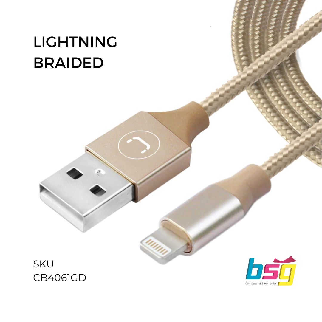 CABLE LIGHTNIING BRAIDED 5FT UNNO