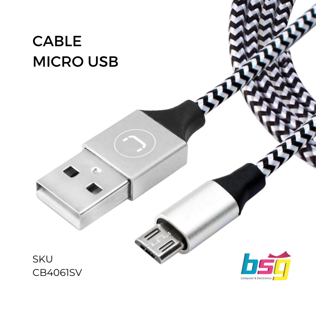 CABLE MICRO USB BRAIDED 5FT UNNO