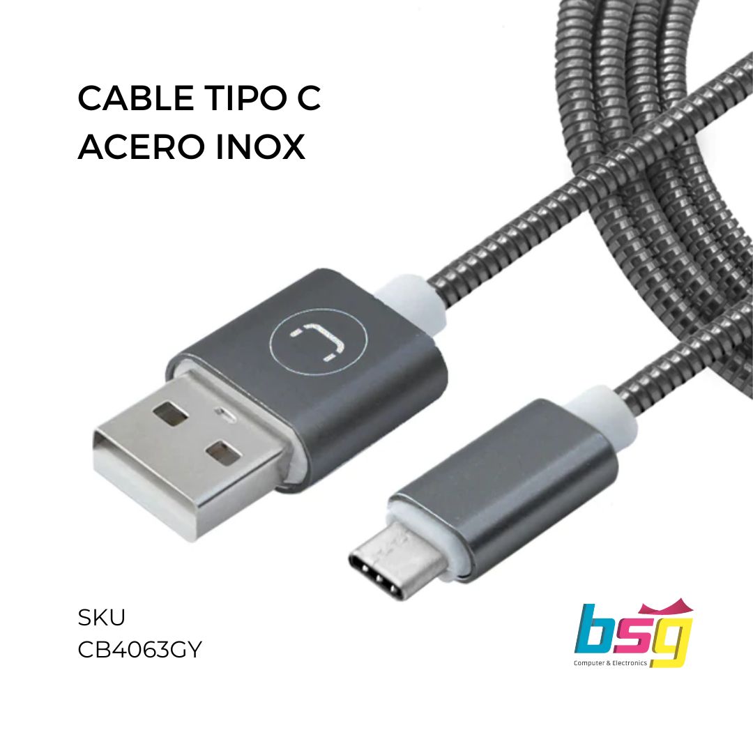 CABLE TIPO C ACERO INOX 3FT