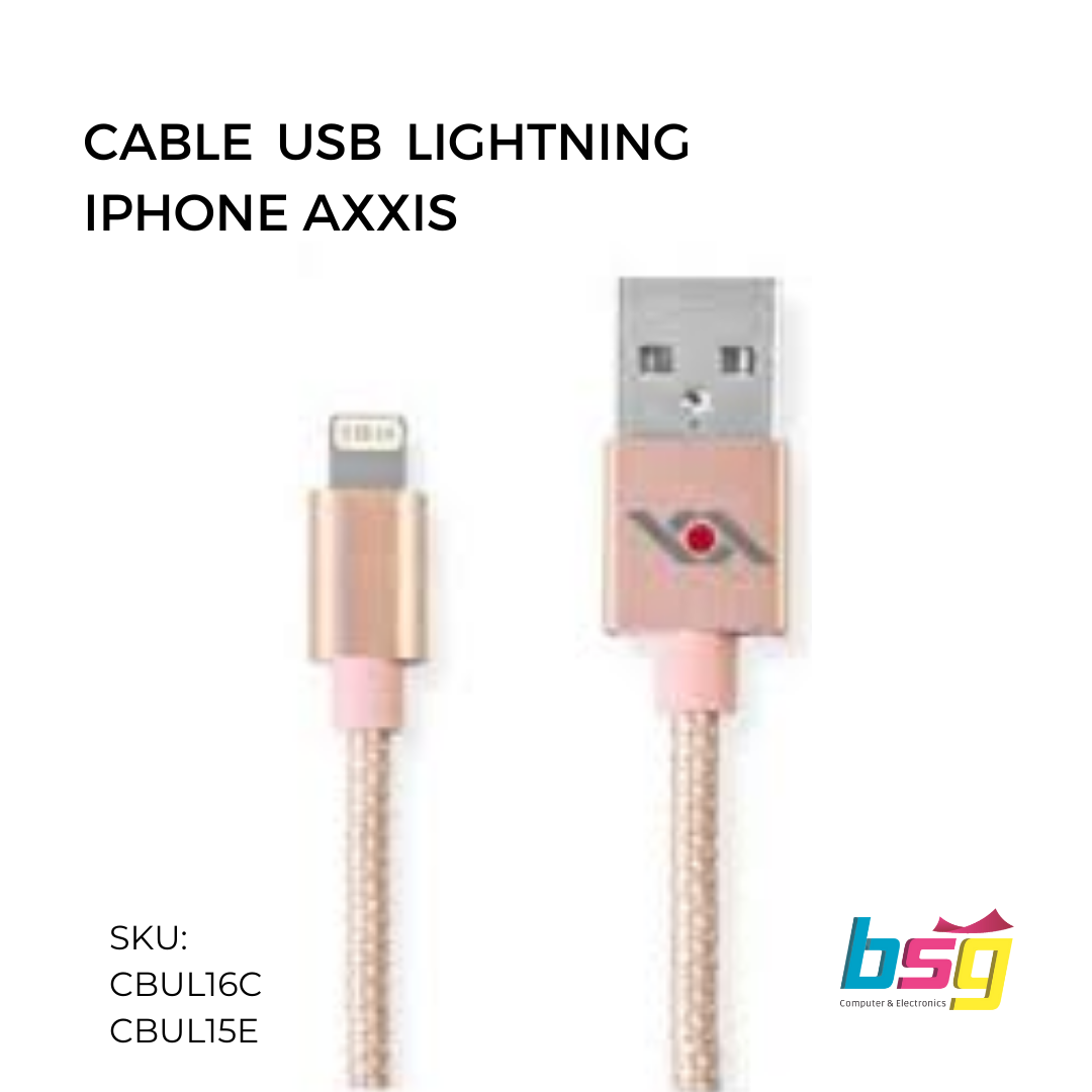 Cable USB a Lightning AXXIS Nylon (5 pies / 1.5 metros)