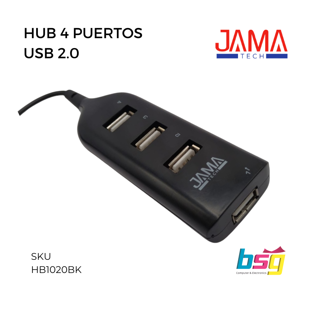 HUB 4 PUERTOS USB 2.0