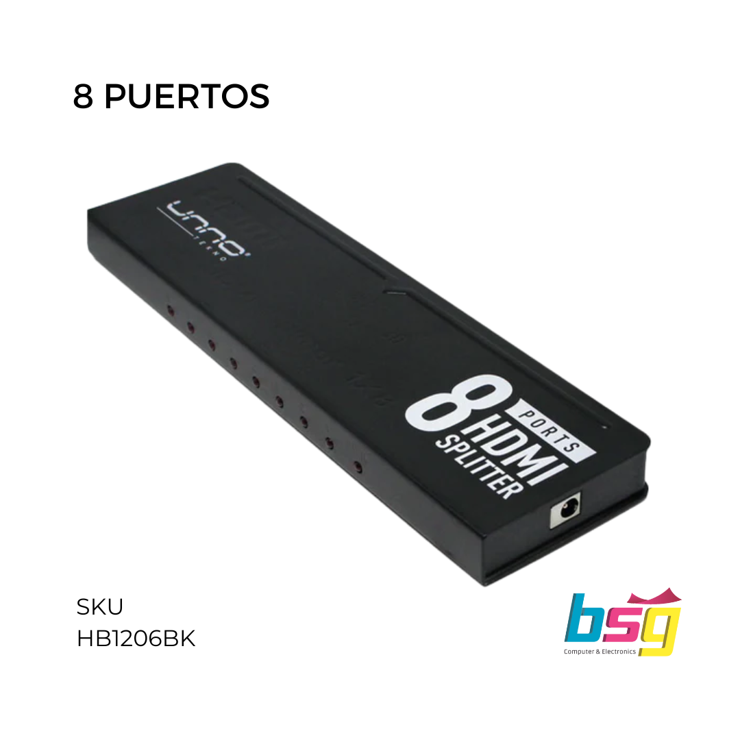 SPLITTER HDMI 8 PUERTOS UNNO