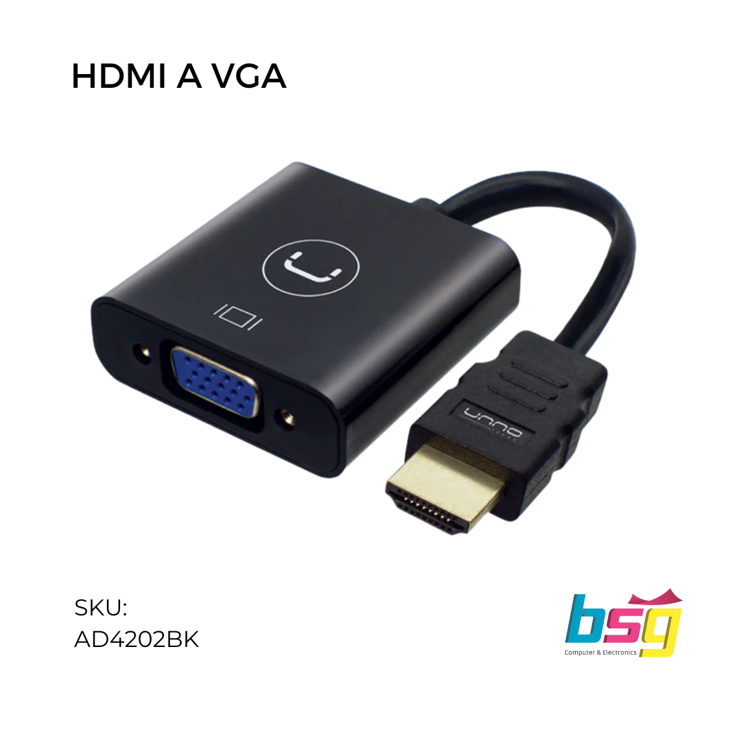 ADAPTADOR HDMI A VGA UNNO TEKNO