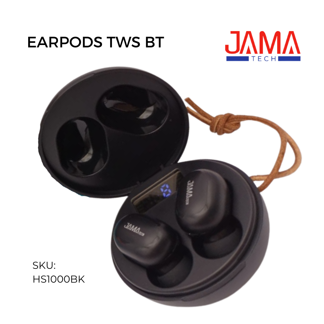 EARPODS INALAMBRICO TWS BLUETOOTH NEGRO JAMATECH