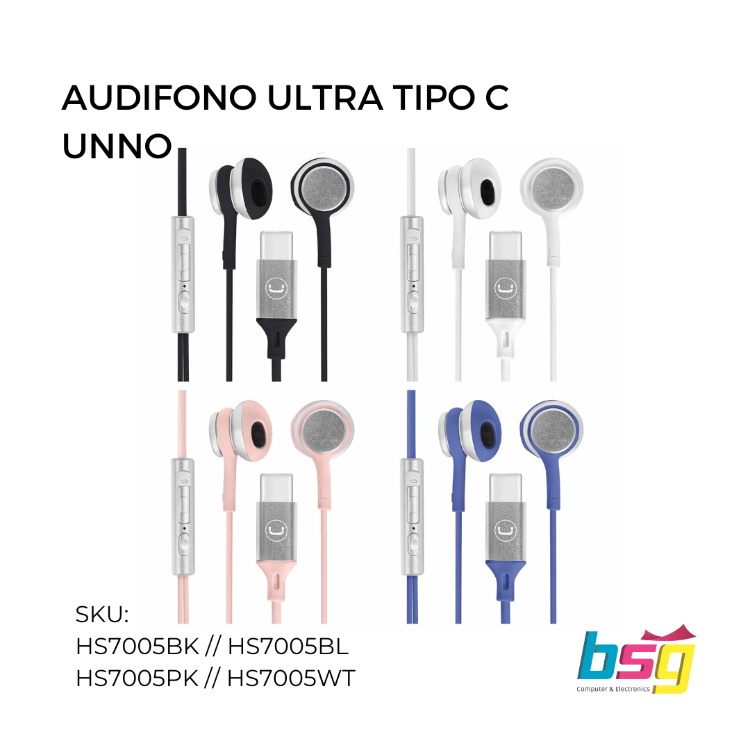 AUDIFONO ULTRA TIPO C UNNO COLORES