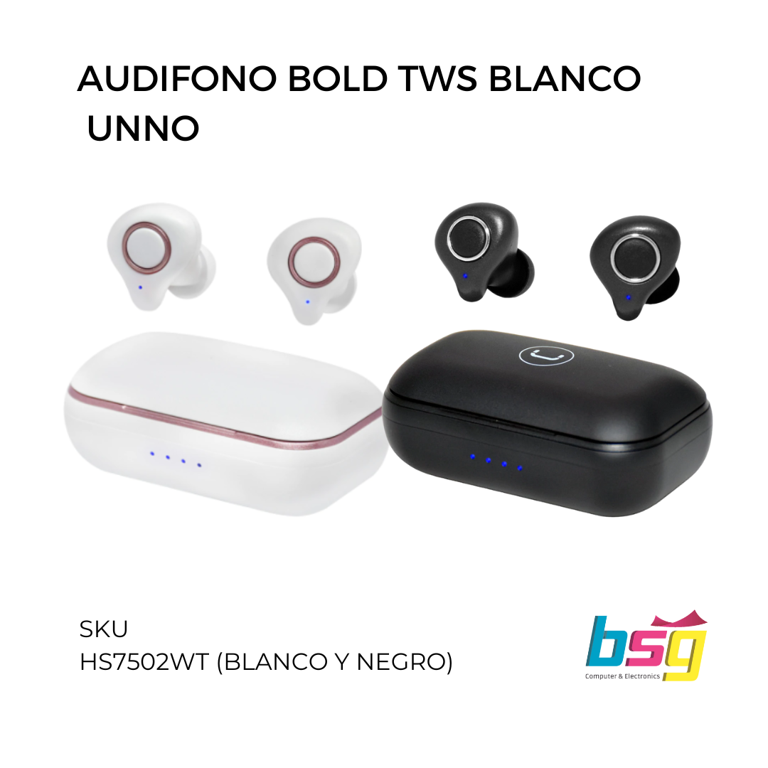 AUDIFONO BOLD TWS BLANCO UNNO