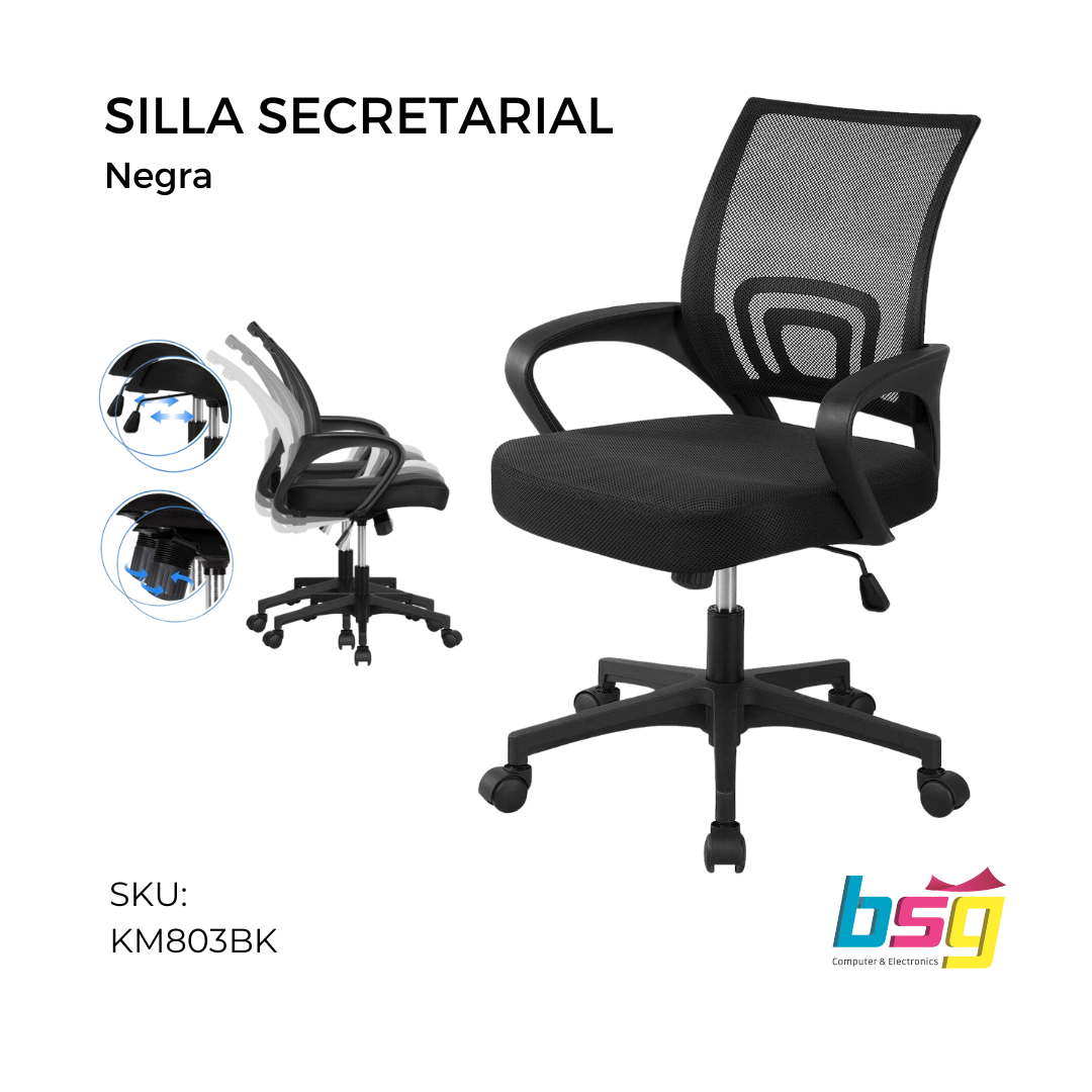 SILLA SECRETARIAL NEGRA