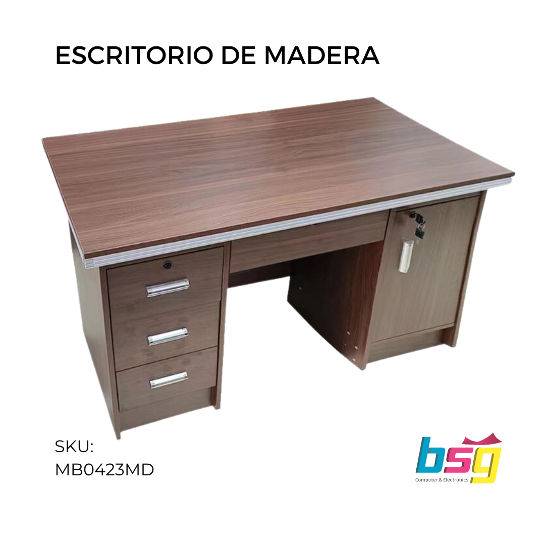 ESCRITORIO DE MADERA 3 GAVETAS