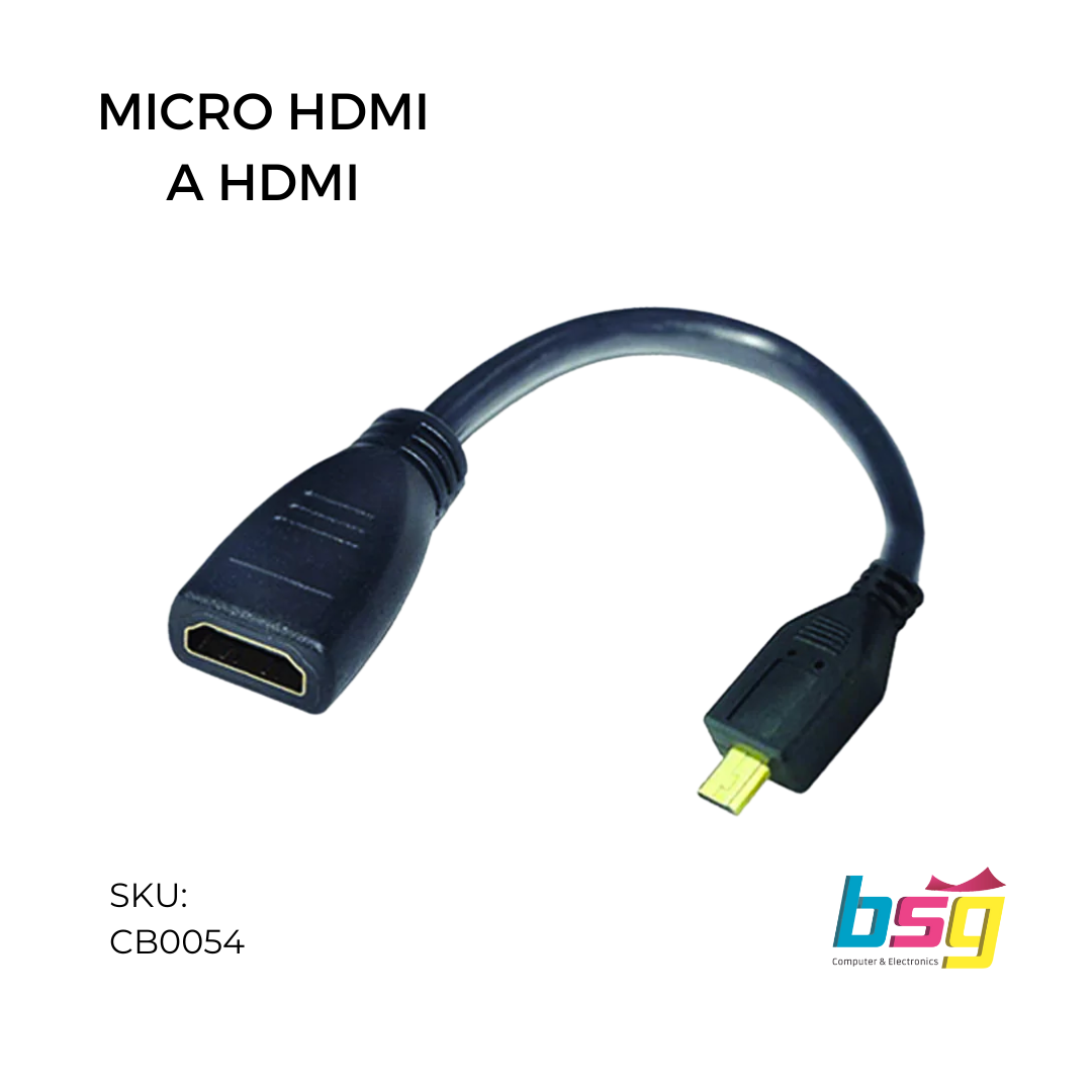 ADAPTADOR MICRO HDMI A HDMI ARGOM