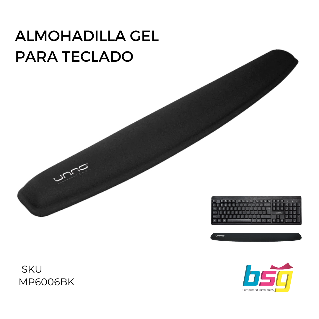 ALMOHADILLA REPOSA MUÑECA DE GEL PARA TECLADO UNNO TEKNO