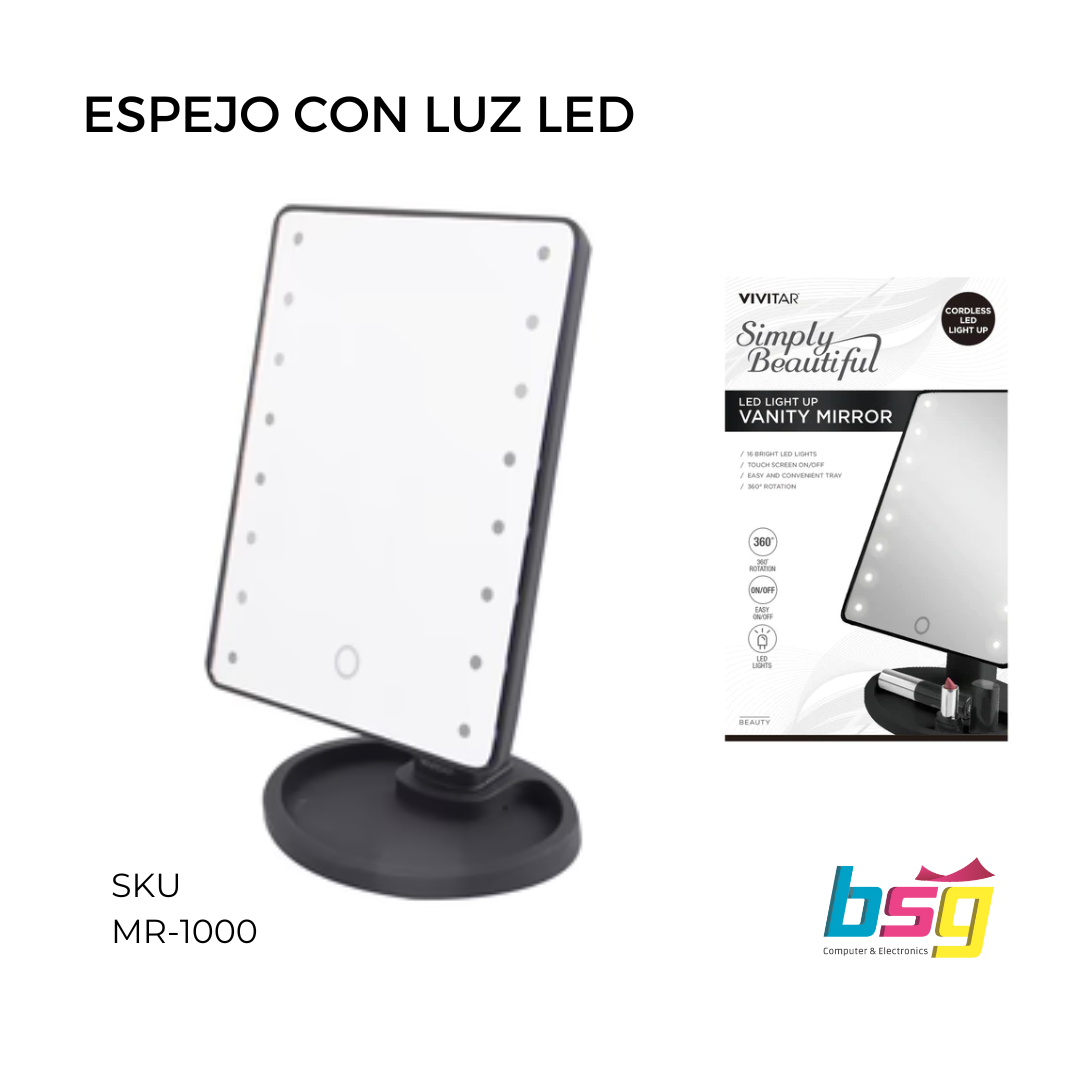 LED LIGTH UP VANITY MIRROR VIVITAR