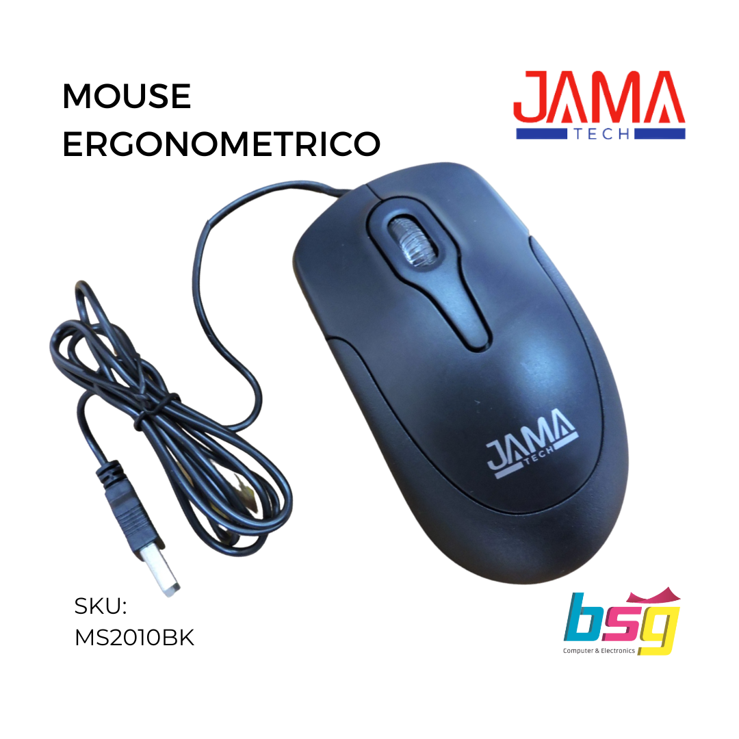 MOUSE ERGONOMETRICO NEGRO JAMA TECH