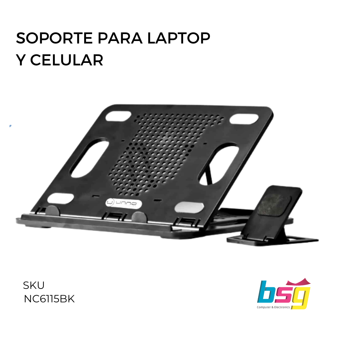 SOPORTE PARA LAPTOP Y CELULAR UNNO TEKNO