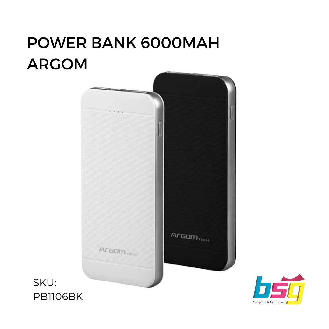 POWER BANK 6000MAH  ARGOM