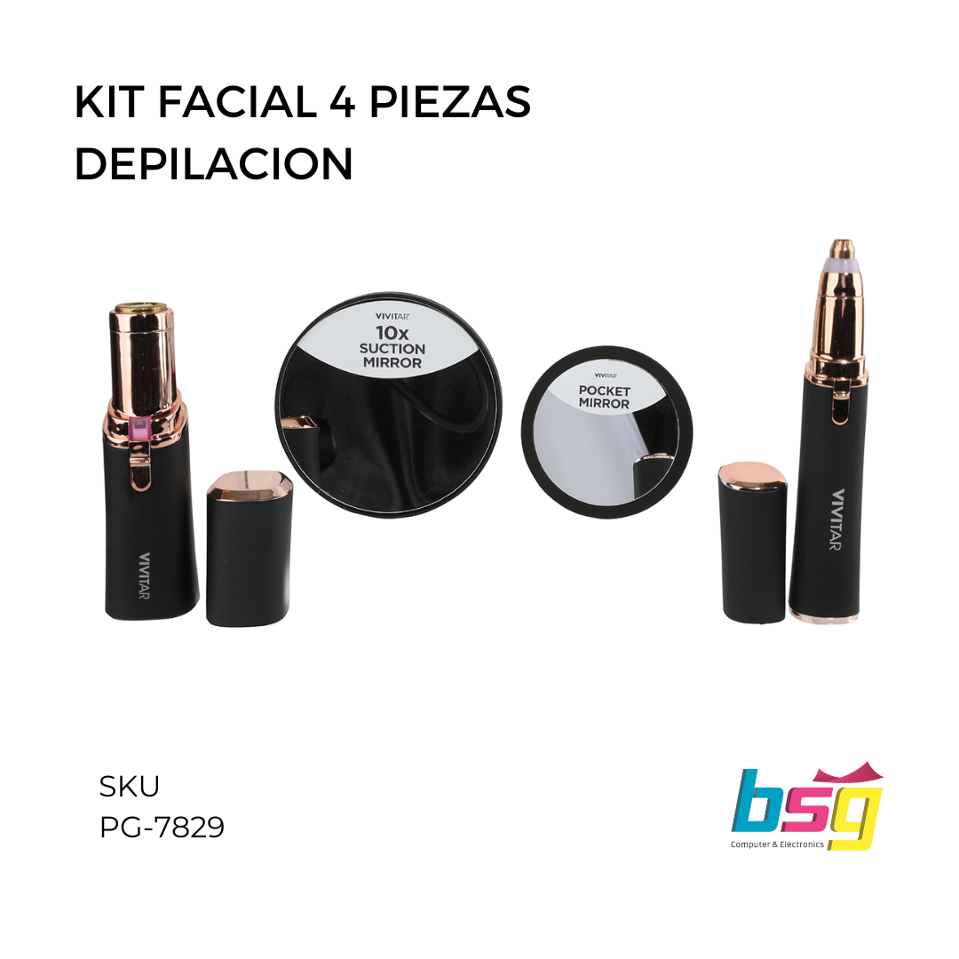 KIT DE BELLEZA 4 PIEZAS DEPILACION PAINLESS