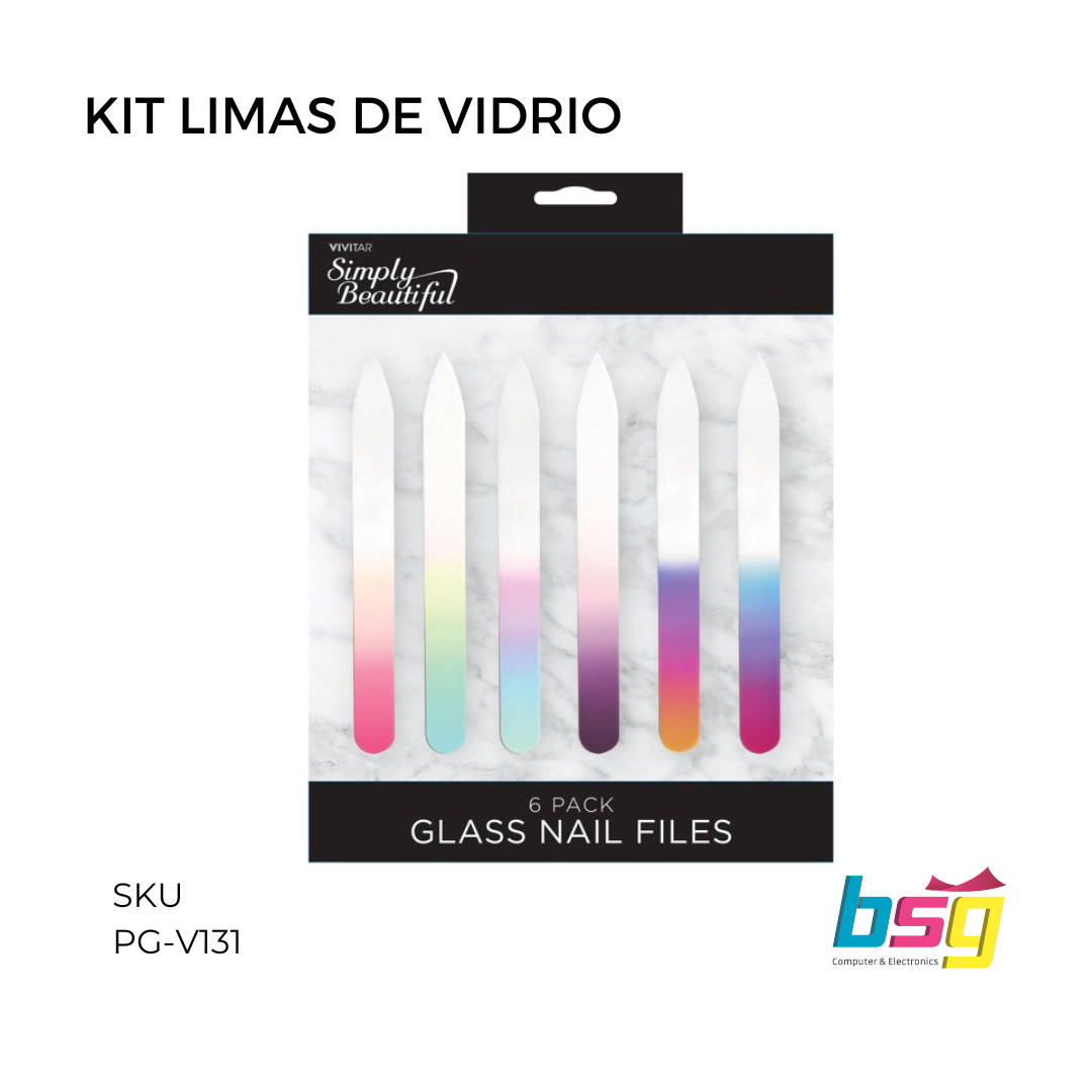 KIT 6 LIMAS DE VIDRIO VIVITAR