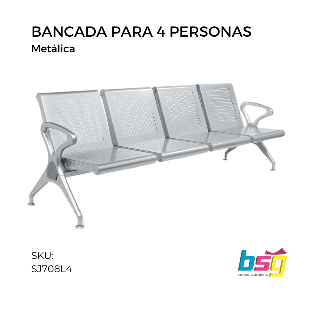 BANCADA PARA CUATRO PERSONAS METALICA