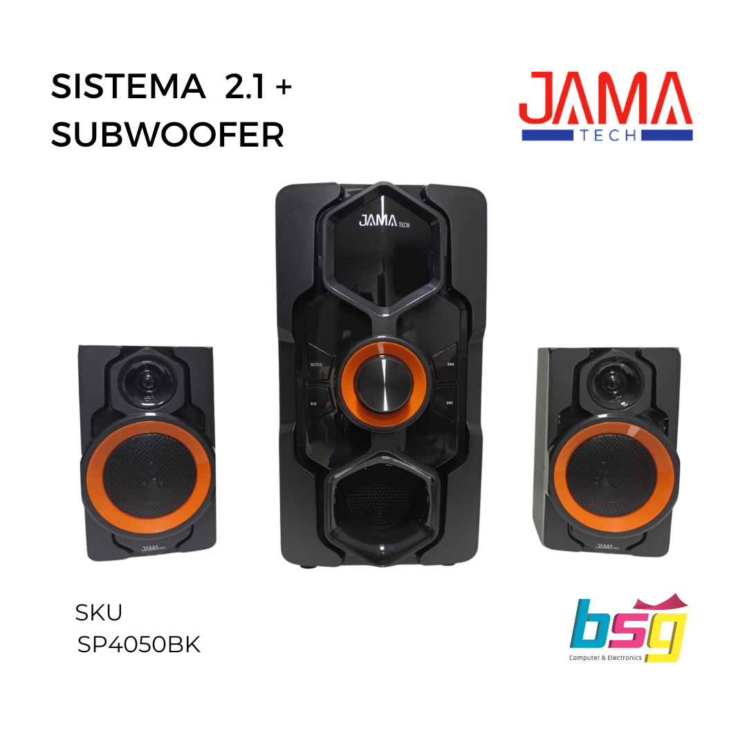 SISTEMA DE SONIDO 2.1 + SUBWOOFER  JAMATECH