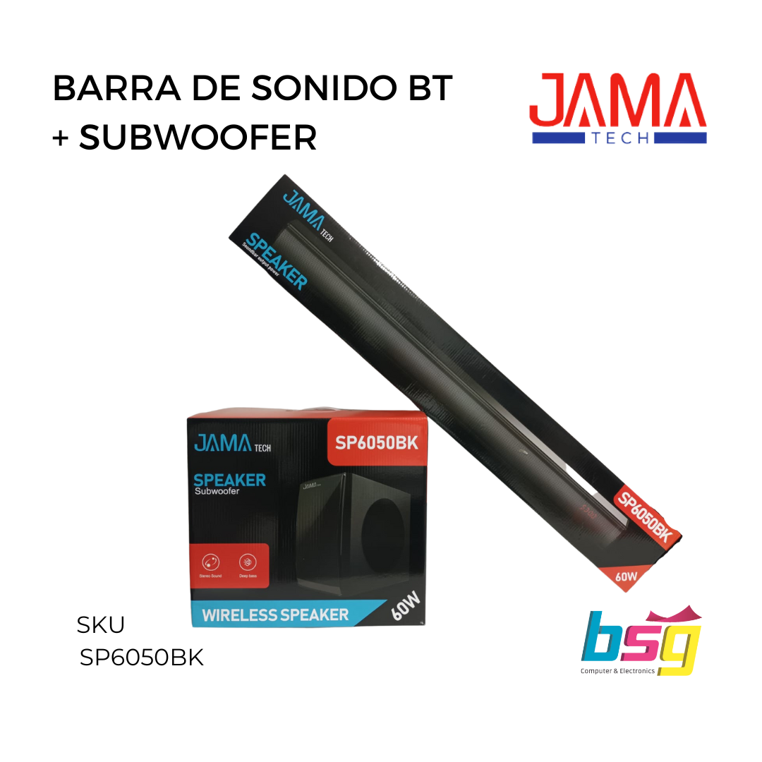 BARRA DE SONIDO BT + SUBWOOFER  JAMATECH